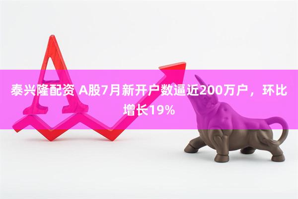 泰兴隆配资 A股7月新开户数逼近200万户，环比增长19%
