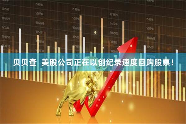 贝贝查  美股公司正在以创纪录速度回购股票！